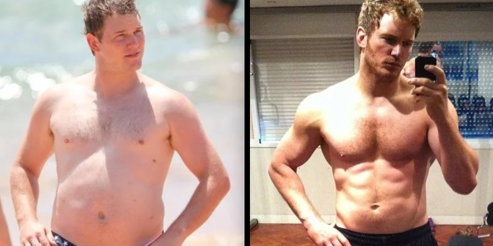 antes e depois Chris-Pratt