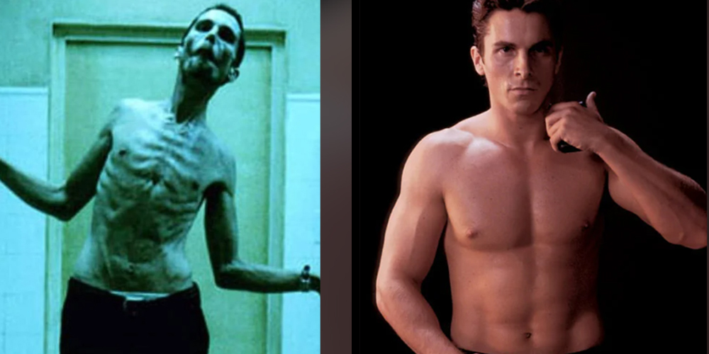 antes e depois Christian-Bale