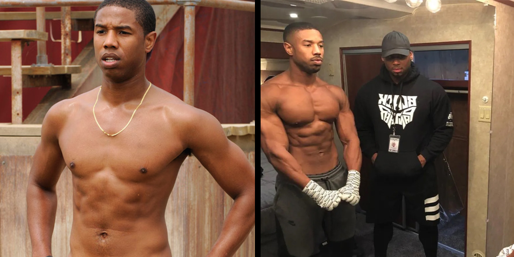 antes e depois de Michael B Jordan