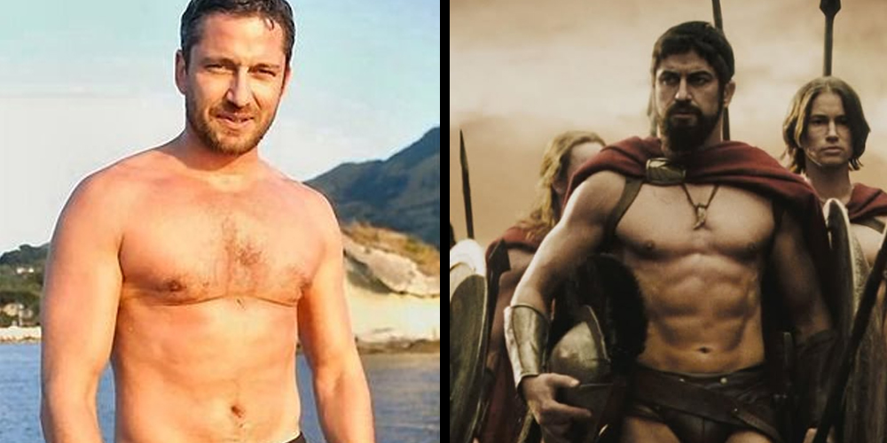 antes e depois de Gerard Butler