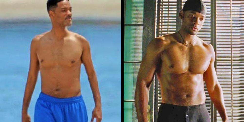 antes e depois de Will Smith