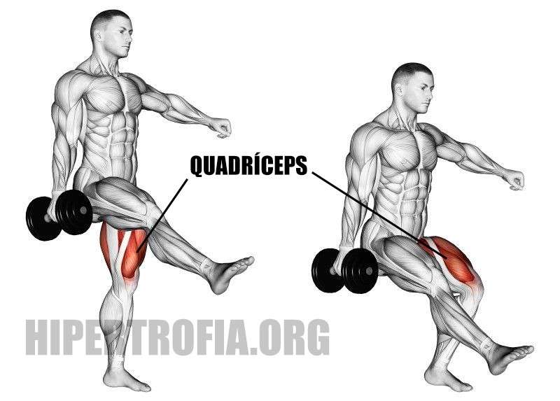 músculos recrutados durante o agachamento unilateral (pistol squat)