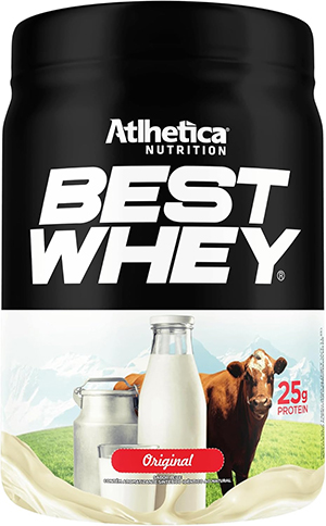 pote de 900g do best whey sabor original da athletica nutrition