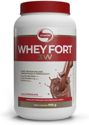 pote de 900g do whey protein 3 fort da vitafor